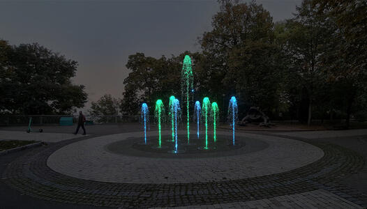 Сухой фонтан проект - круглый 7 метров